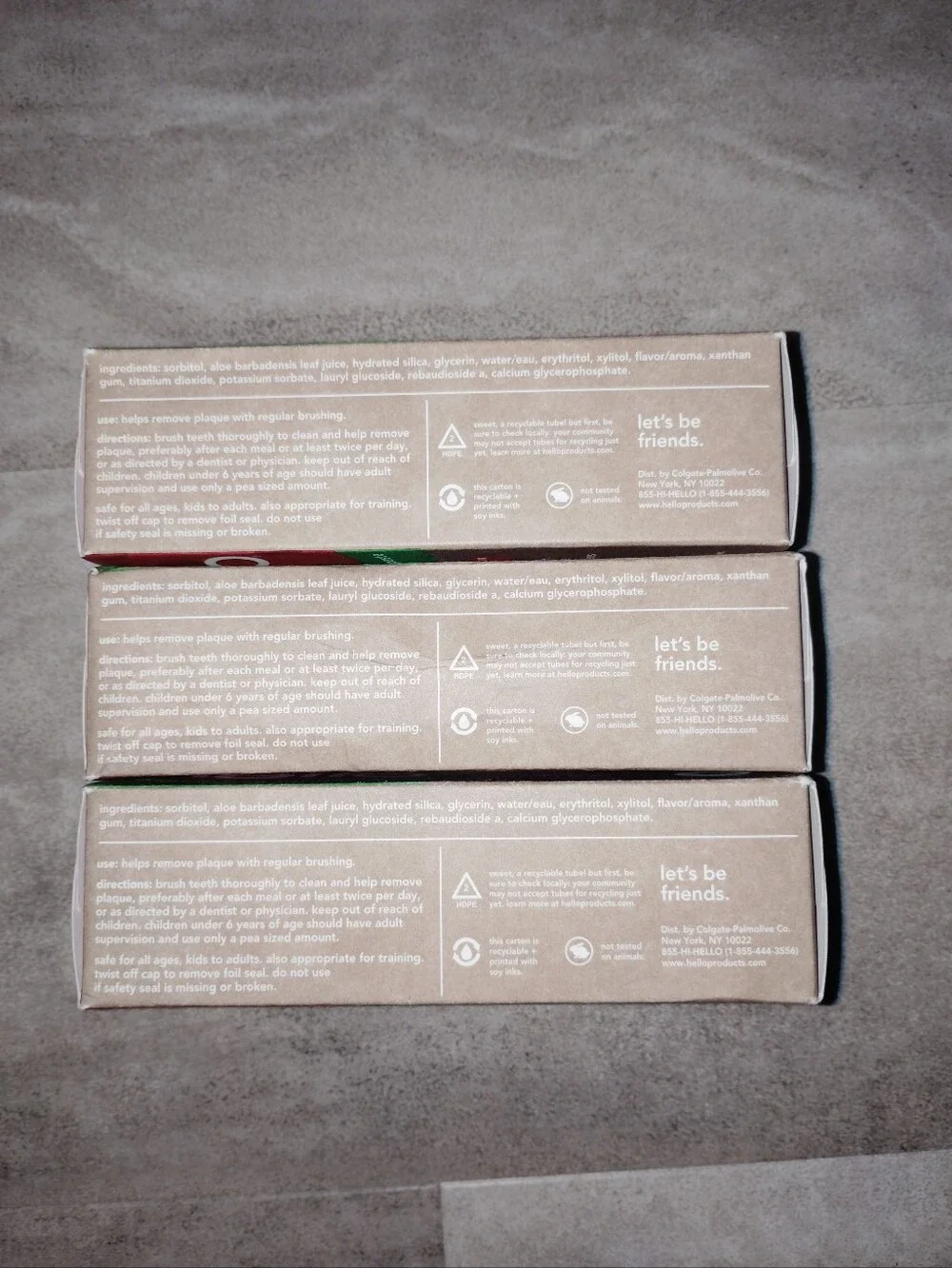 Hello Fresh Watermelon Fluoride Free Toothpaste Kids All Ages 4.2 oz Lot of 3 Se